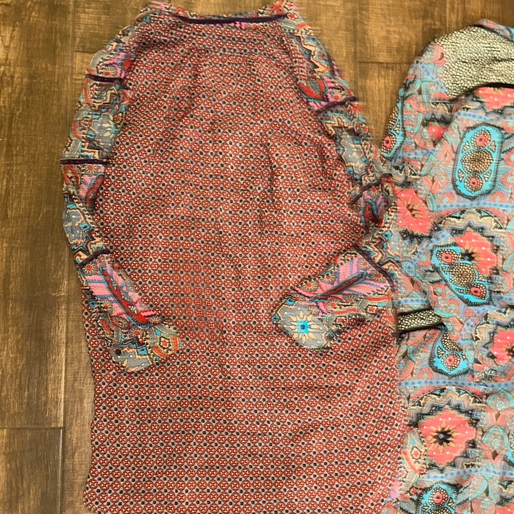 Tolani Boho Print Dress Bundle XS Colorful Paisley Tunic Dresses - Picture 12 of 16